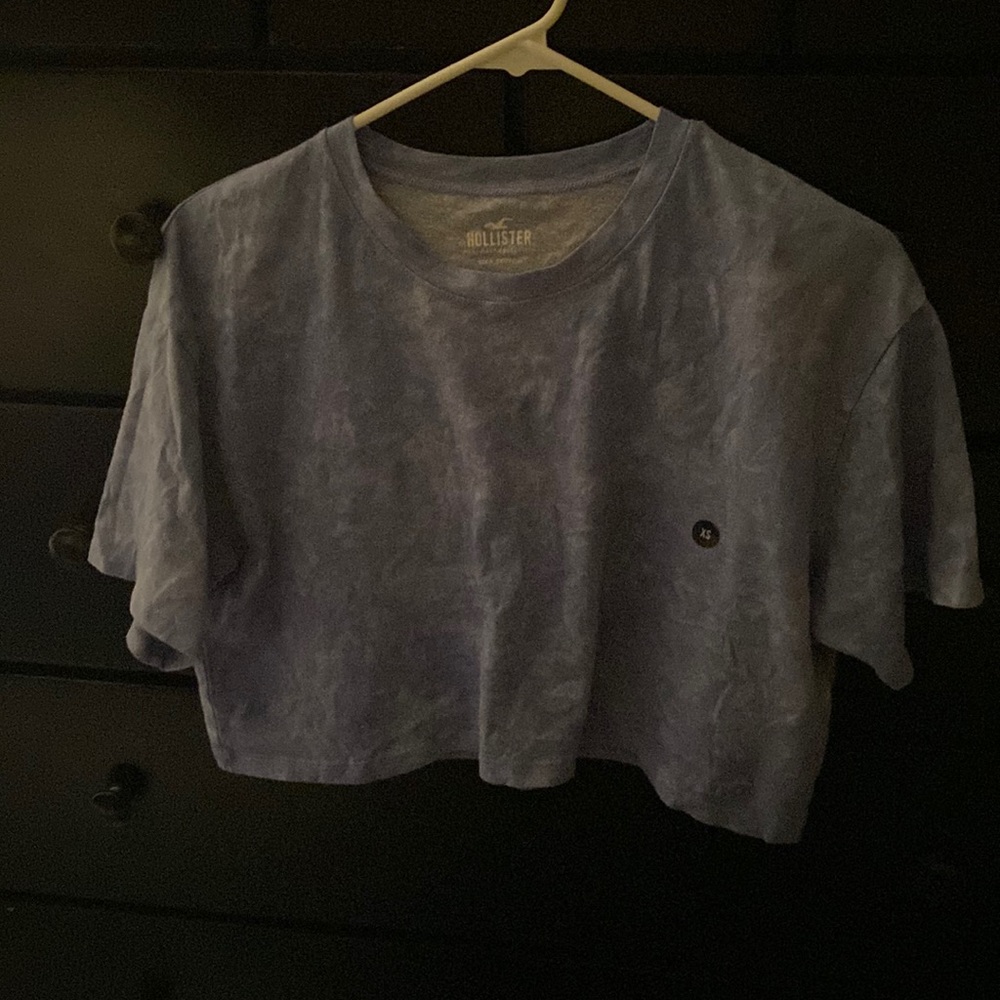 Hollister crop top size XS new with tags blue and white
